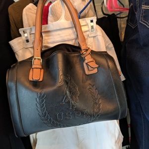 US Polo Association Black satchel purse bag
